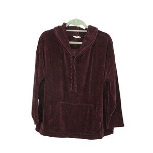 Spring & Mercer Cowl Neck Chenille Pullover Sweater Plum Size Large